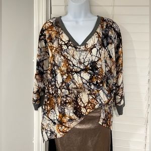 Fifteen twenty 100% silk tie dye blouse/top